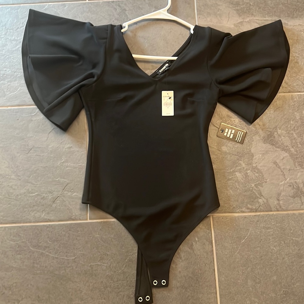 Express black short sleeve bodysuit NWT